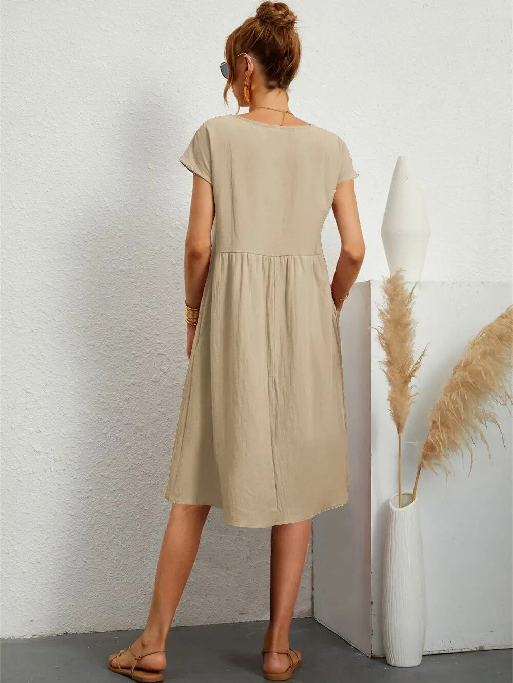 Magdaly | Locker geschnittenes Sommerkleid mit Kurzarm – Luftig, Bequem & Zeitlos Elegant