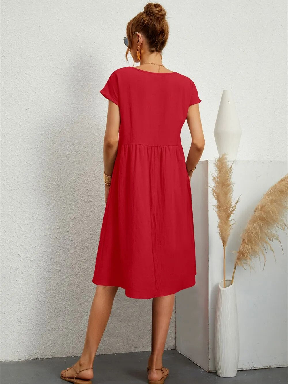 Magdaly | Locker geschnittenes Sommerkleid mit Kurzarm – Luftig, Bequem & Zeitlos Elegant