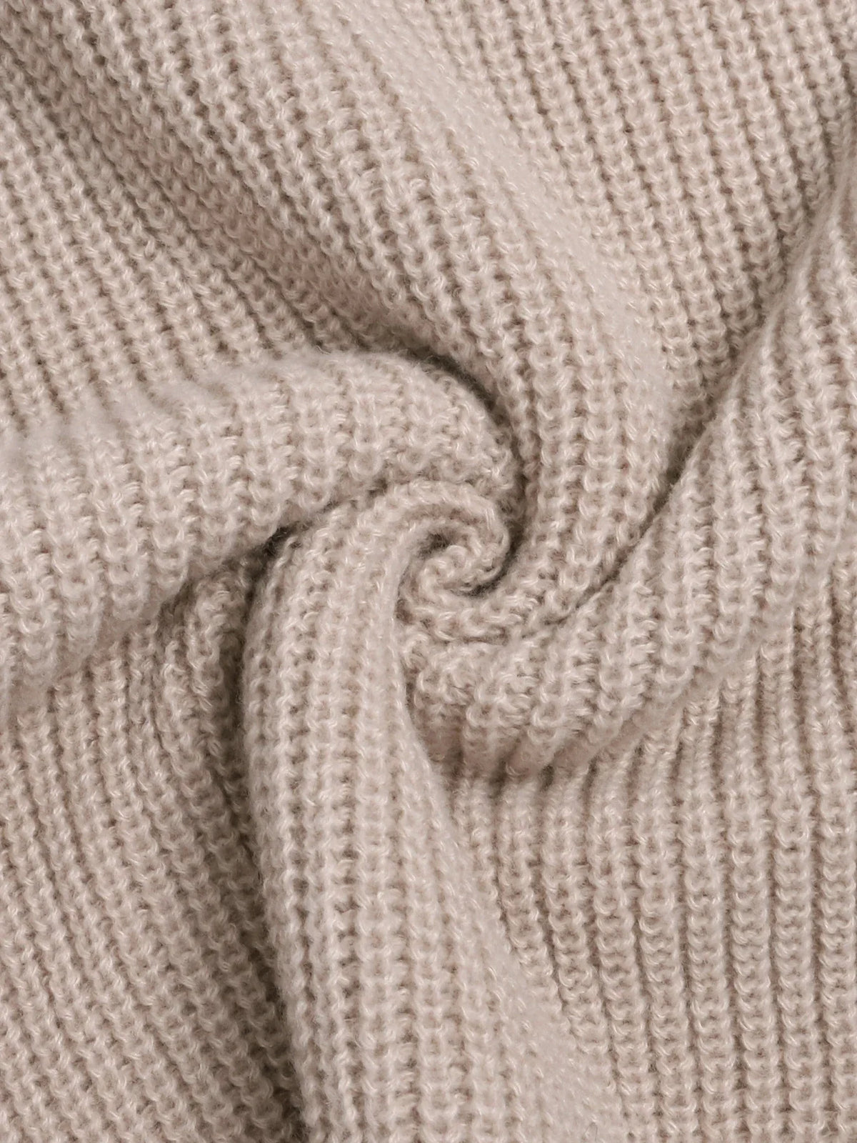 Damen Oversize Pullover Beige mit Ballonärmeln