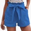 Damen Shorts Gerade Passform Freizeit mit Bindegürtel und breitem Bund