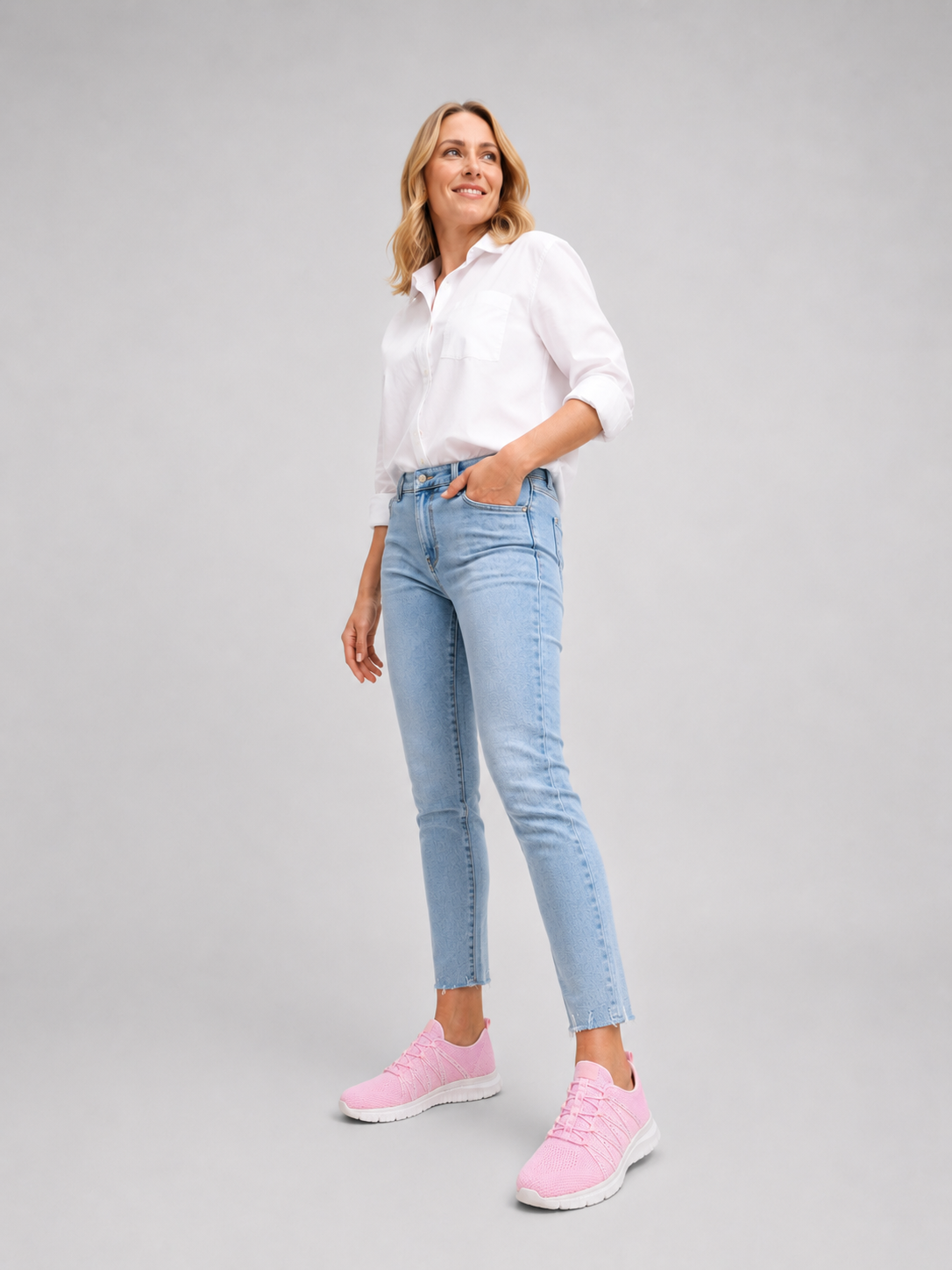 Damen Slip-On Stricktrainer Leicht mit Glitzer