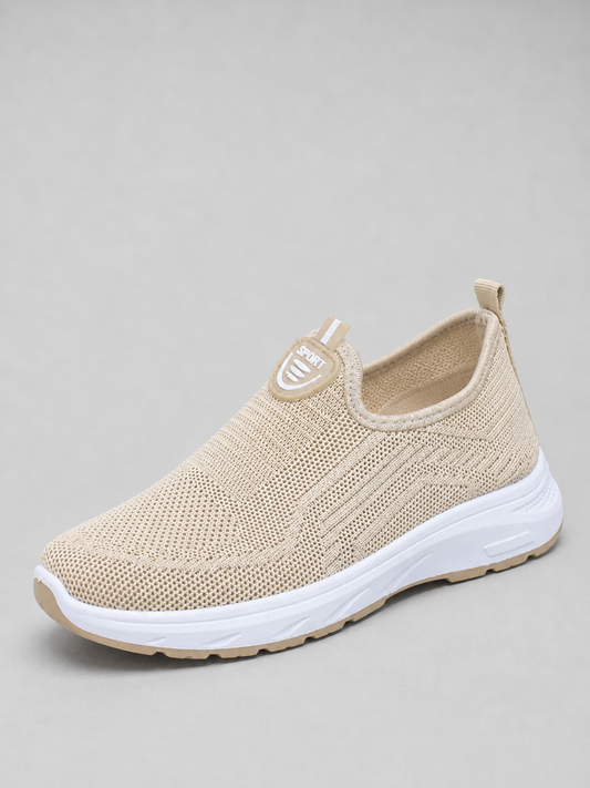 Damen Slip-On Sneaker Strick mit Zuglasche