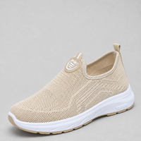 Damen Slip-On Sneaker Strick mit Zuglasche