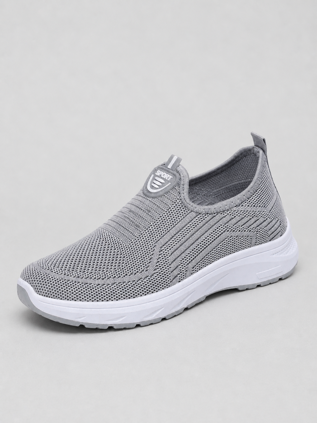 Damen Slip-On Sneaker Strick mit Zuglasche