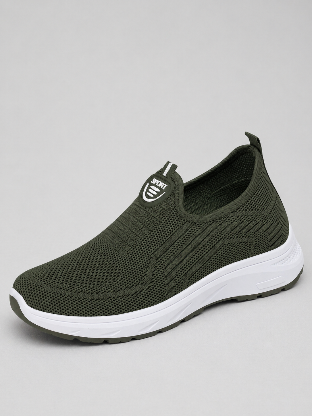 Damen Slip-On Sneaker Strick mit Zuglasche