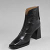 Damen Stiefeletten Blockabsatz Elegant Alltag