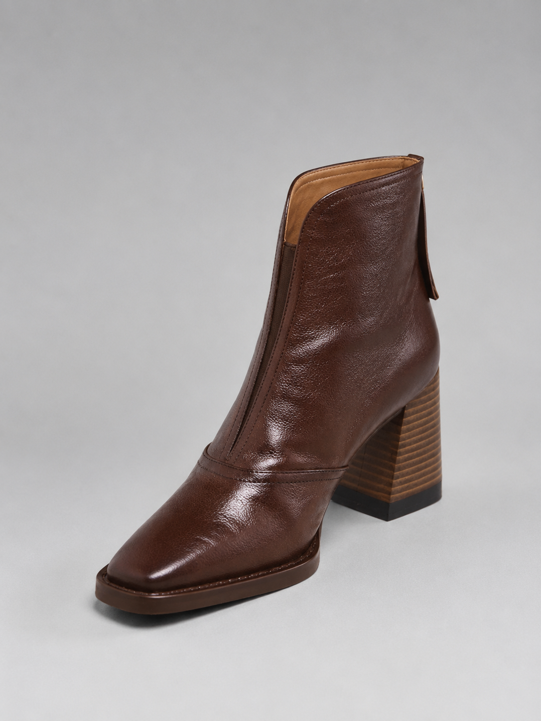 Damen Stiefeletten Blockabsatz Elegant Alltag