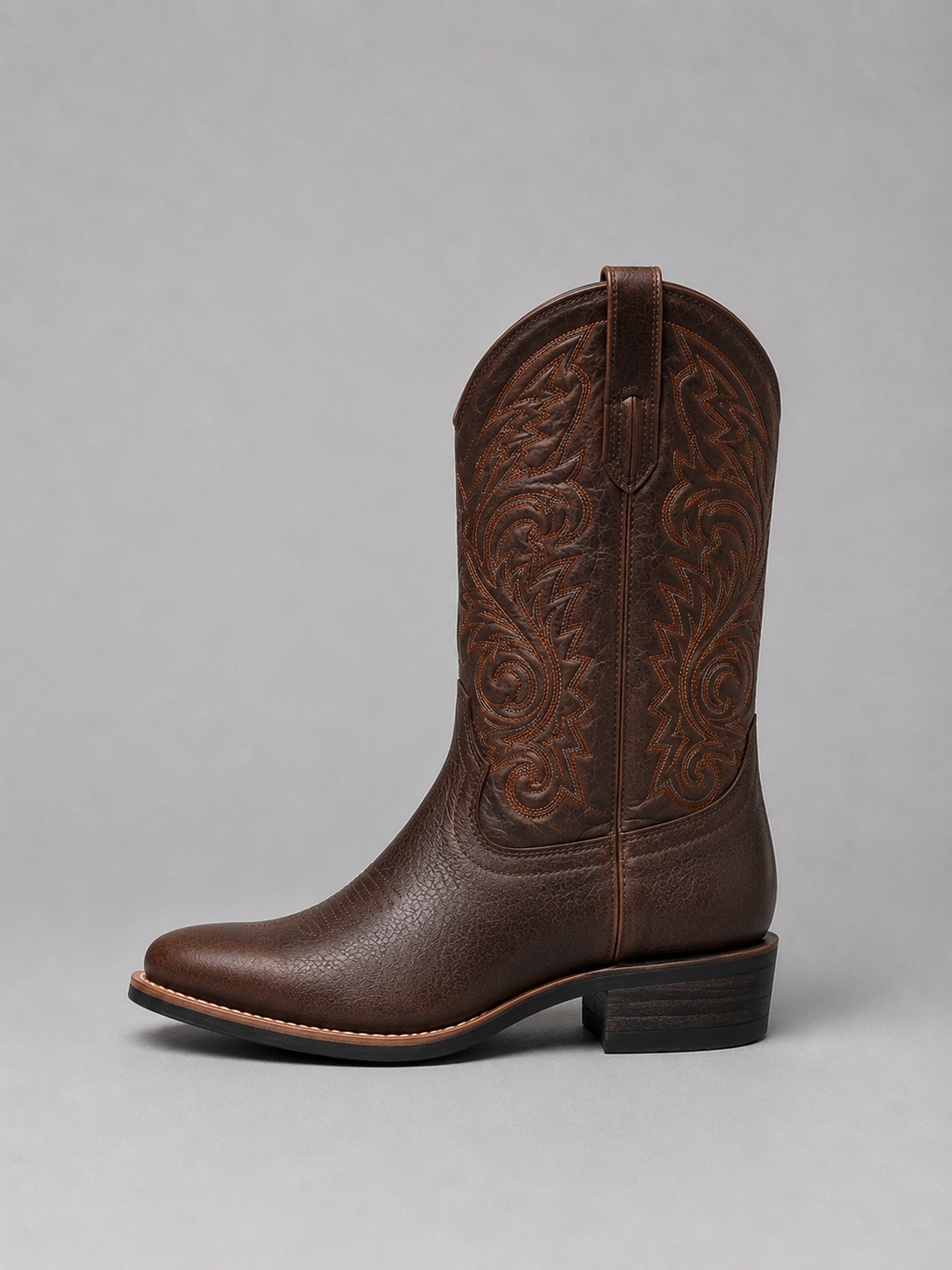 Damen Cowboy-Stiefel Kniehoch mit Stickverzierung