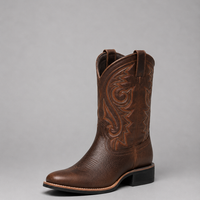 Damen Cowboy-Stiefel Kniehoch mit Stickverzierung