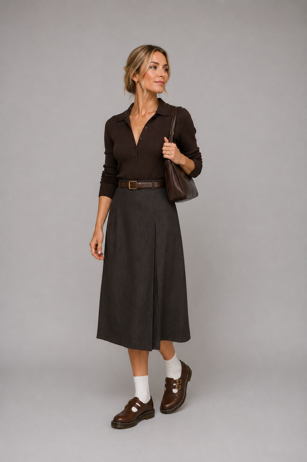 Damen Mary Jane Ballerinas mit Doppelriemen und Chunky-Sohle