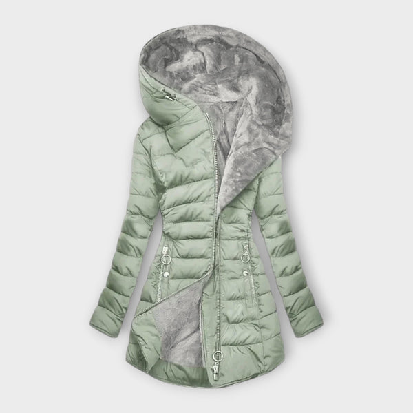Damen Wintermantel Regular Fit Freizeit mit ökologischem Kunstfellfutter