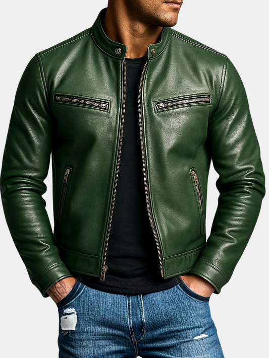 Herren Jacke Slim Fit mit Reißverschluss und taillierter Passform