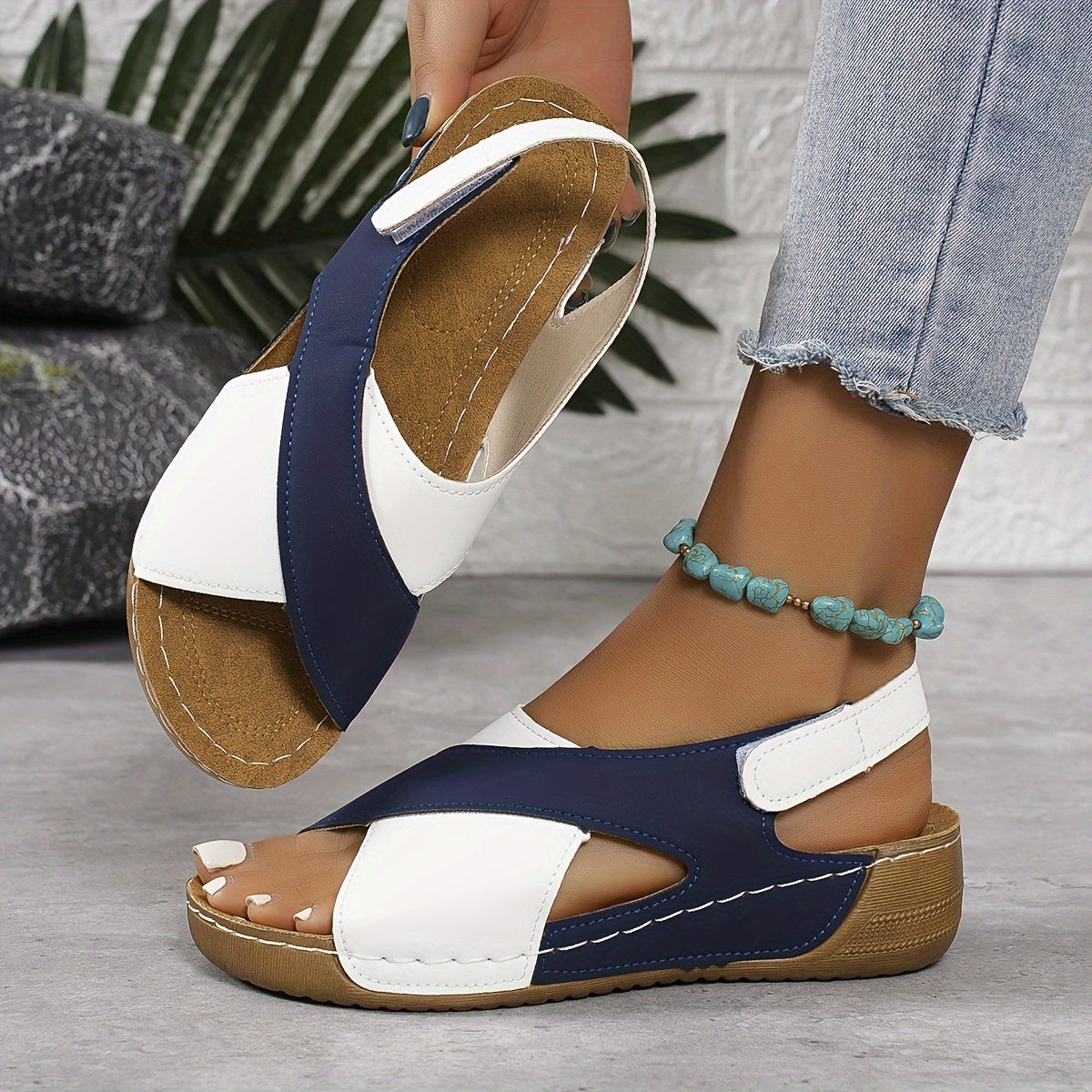 Lina I Damen Sandalen Komfort Freizeit Sommer