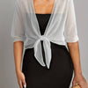 Damen Transparenter Cardigan Relaxed Fit mit Bindeband