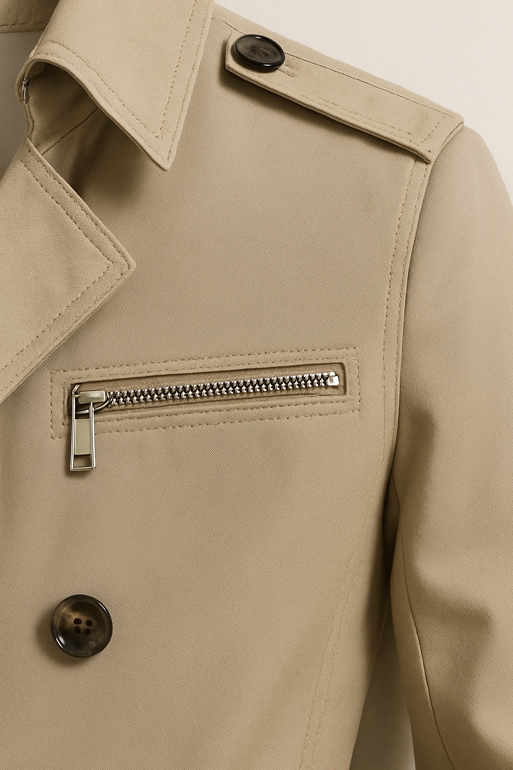 Herren Trenchcoat Slim Fit mit Gürtel