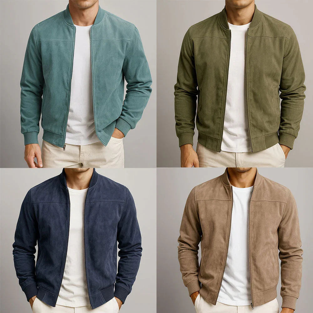 Wildlederjacke Herren Slim Fit Casual Modern