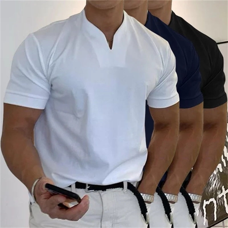 Atmungsaktives Herren Fitnessshirt mit V-Ausschnitt  – Timo