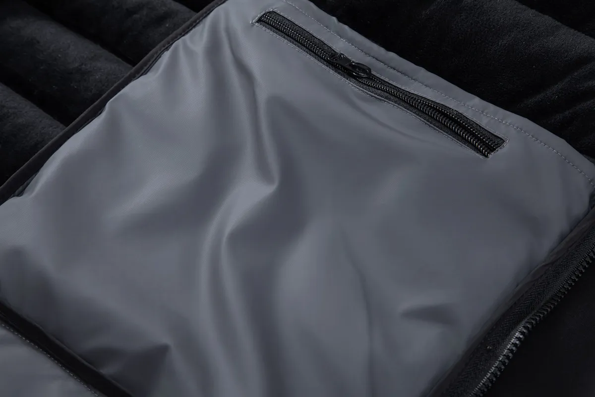 Herren Jacke Slim Fit mit Reißverschluss und abnehmbarer Kapuze