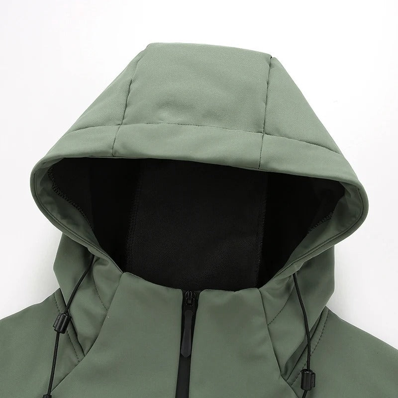 Herren Kapuzenjacke Slim Fit mit Reißverschluss und Seitentaschen