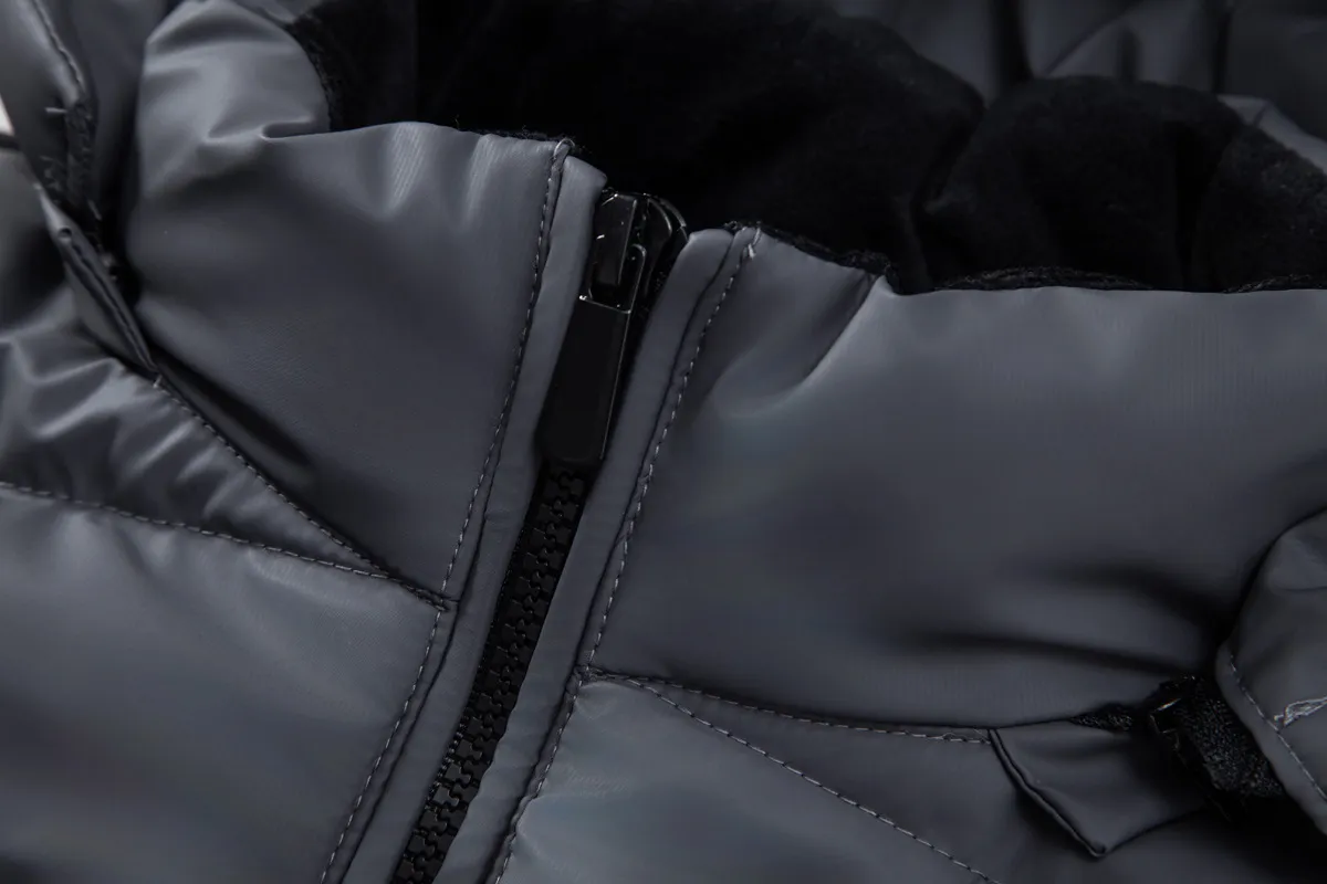 Herren Jacke Slim Fit mit Reißverschluss und abnehmbarer Kapuze