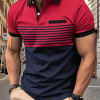 Gestreiftes Sommer-Polohemd für Herren – Damian