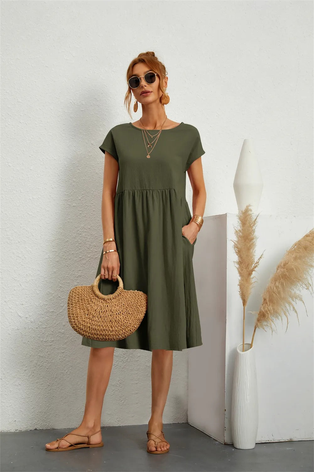 Magdaly | Locker geschnittenes Sommerkleid mit Kurzarm – Luftig, Bequem & Zeitlos Elegant