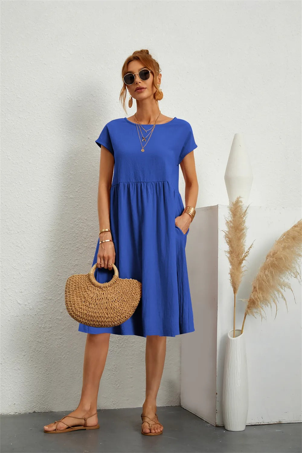 Magdaly | Locker geschnittenes Sommerkleid mit Kurzarm – Luftig, Bequem & Zeitlos Elegant