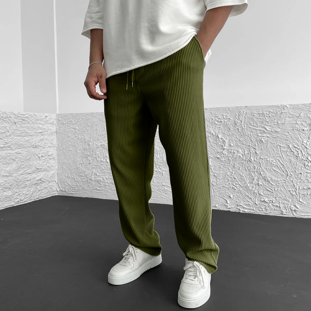 Herren Strickhose mit Kordelzugbund, entspannte Passform