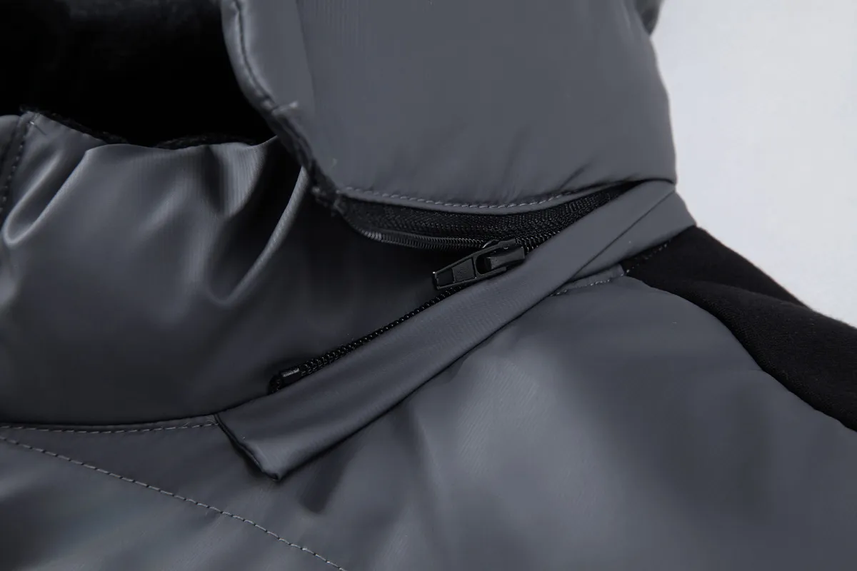 Herren Jacke Slim Fit mit Reißverschluss und abnehmbarer Kapuze