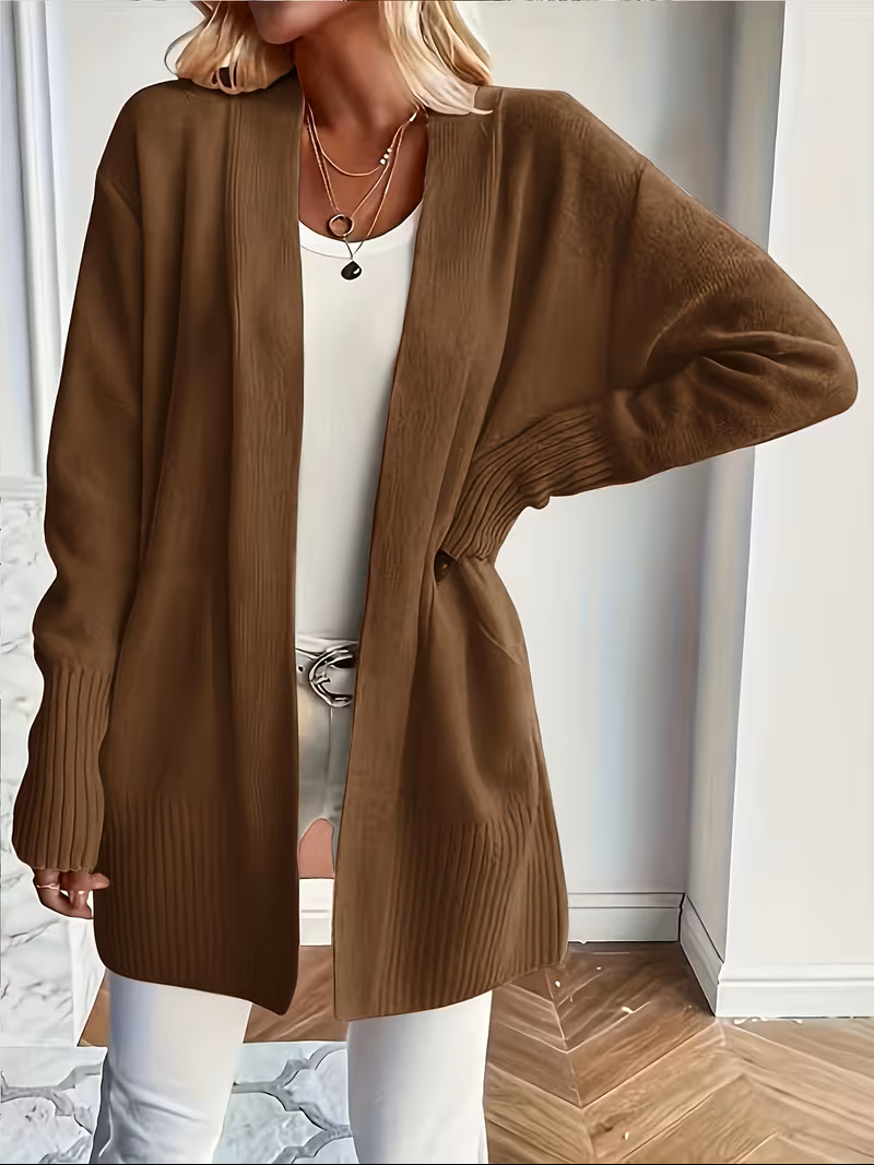 Damen Cardigan Relaxed Fit Casual Elegant Fließend