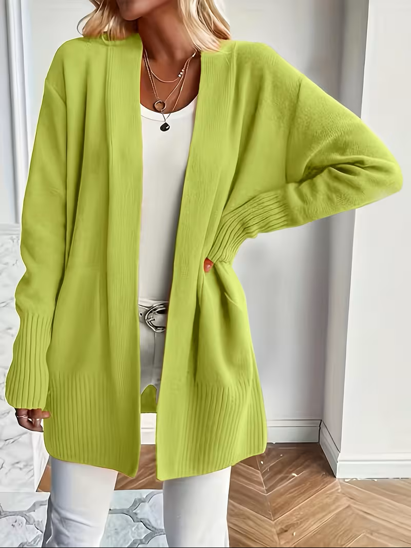 Damen Cardigan Relaxed Fit Casual Elegant Fließend