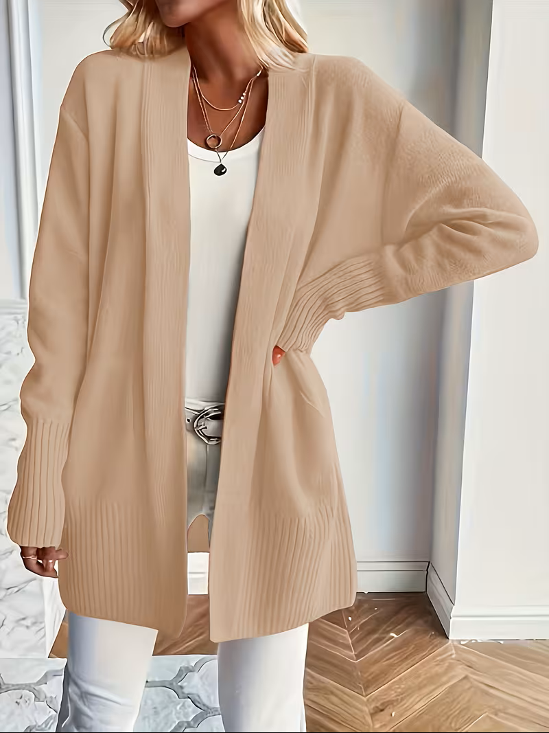 Damen Cardigan Relaxed Fit Casual Elegant Fließend