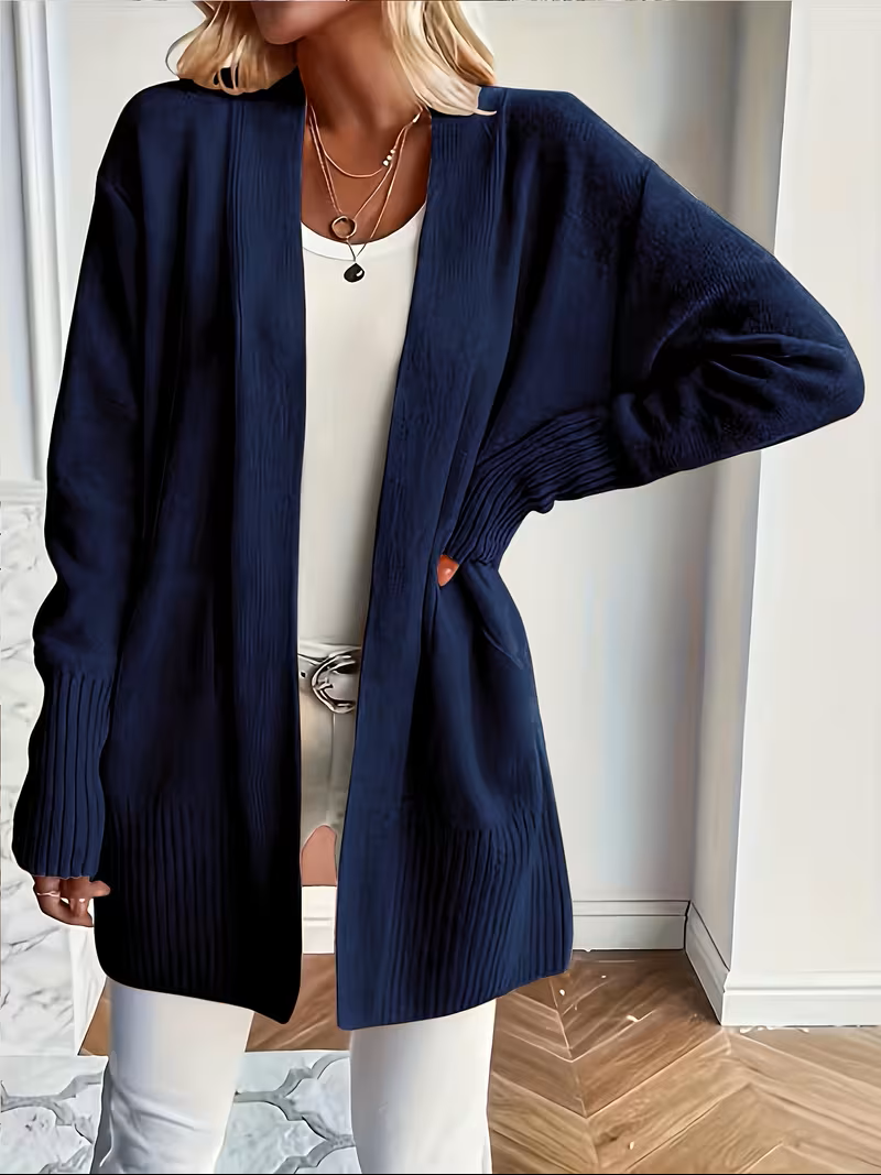 Damen Cardigan Relaxed Fit Casual Elegant Fließend