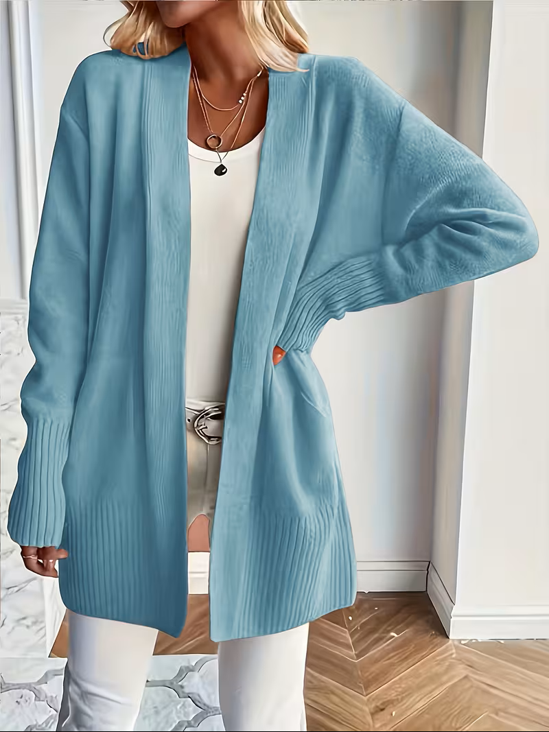 Damen Cardigan Relaxed Fit Casual Elegant Fließend