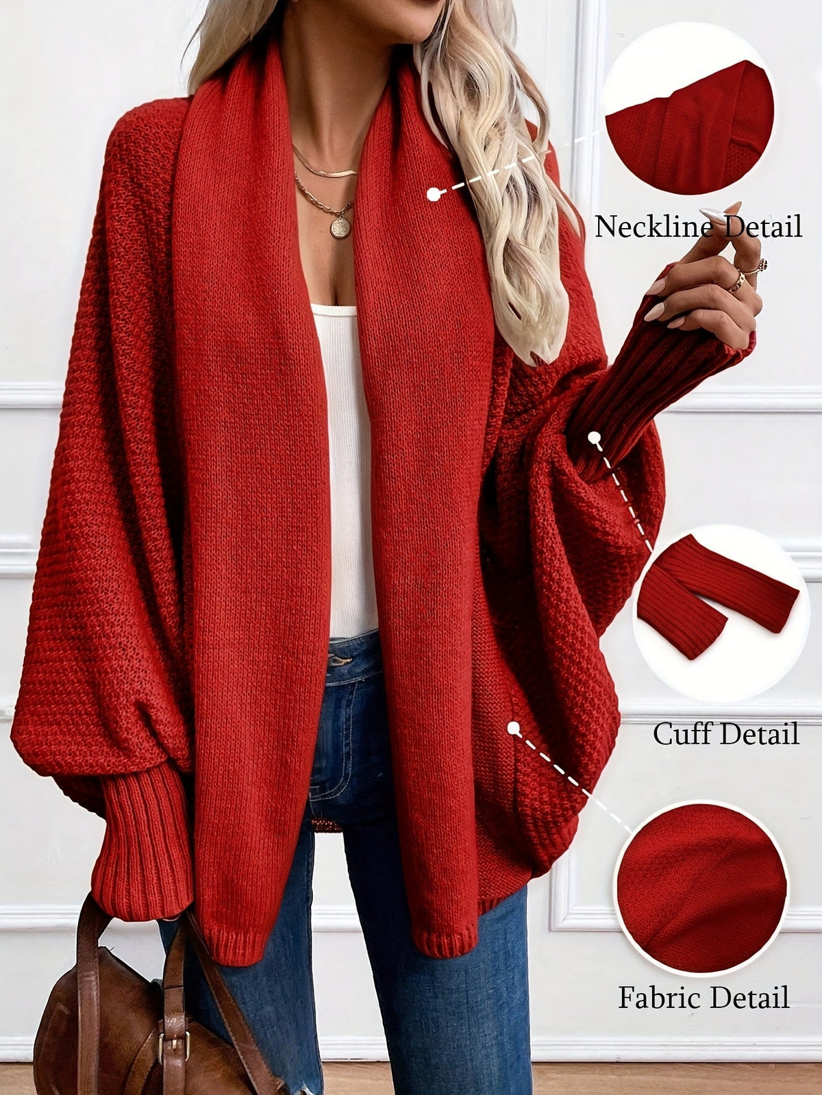 Damen Cardigan Relaxed Fit Freizeit mit elegantem Shawl-Kragen
