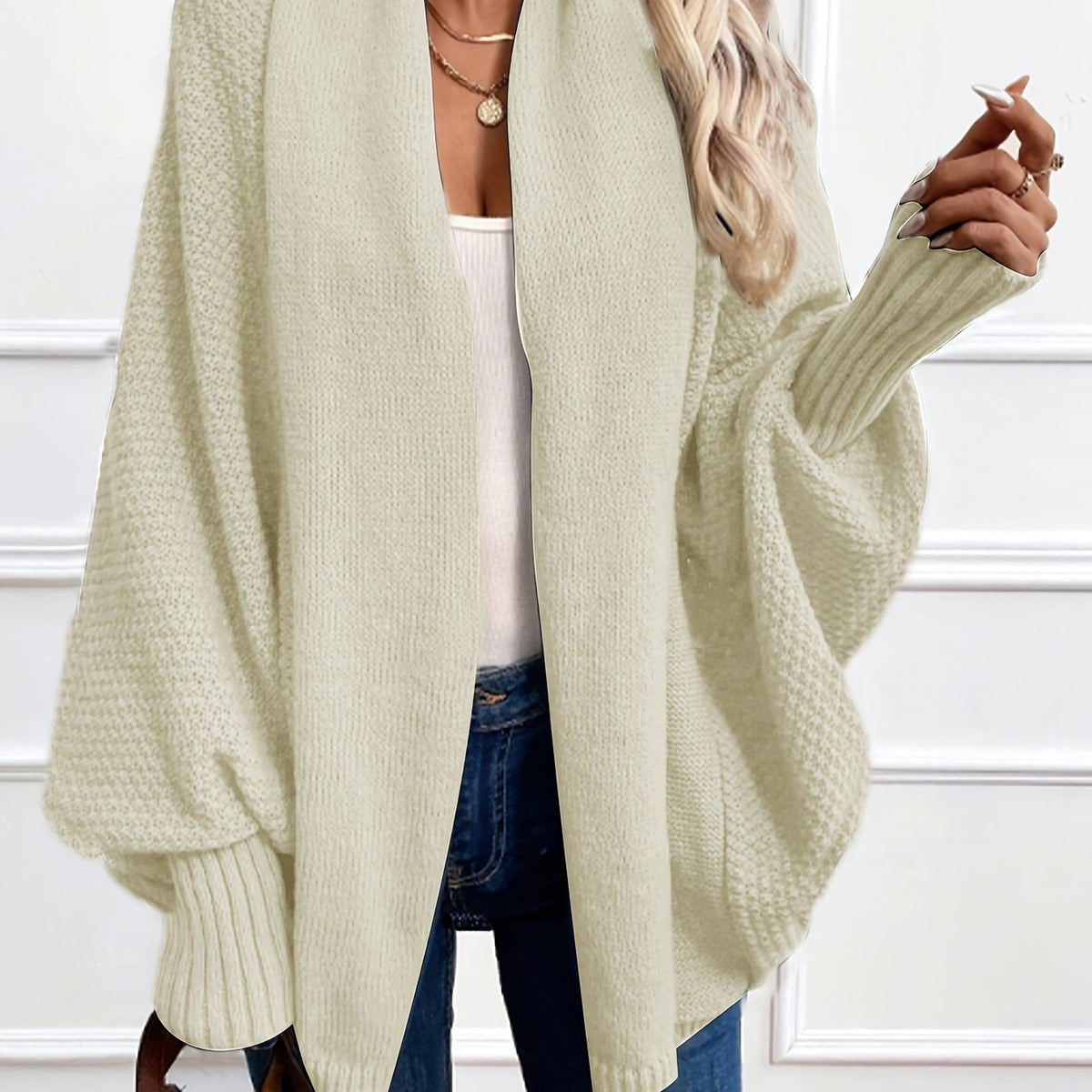 Damen Cardigan Relaxed Fit Freizeit mit elegantem Shawl-Kragen