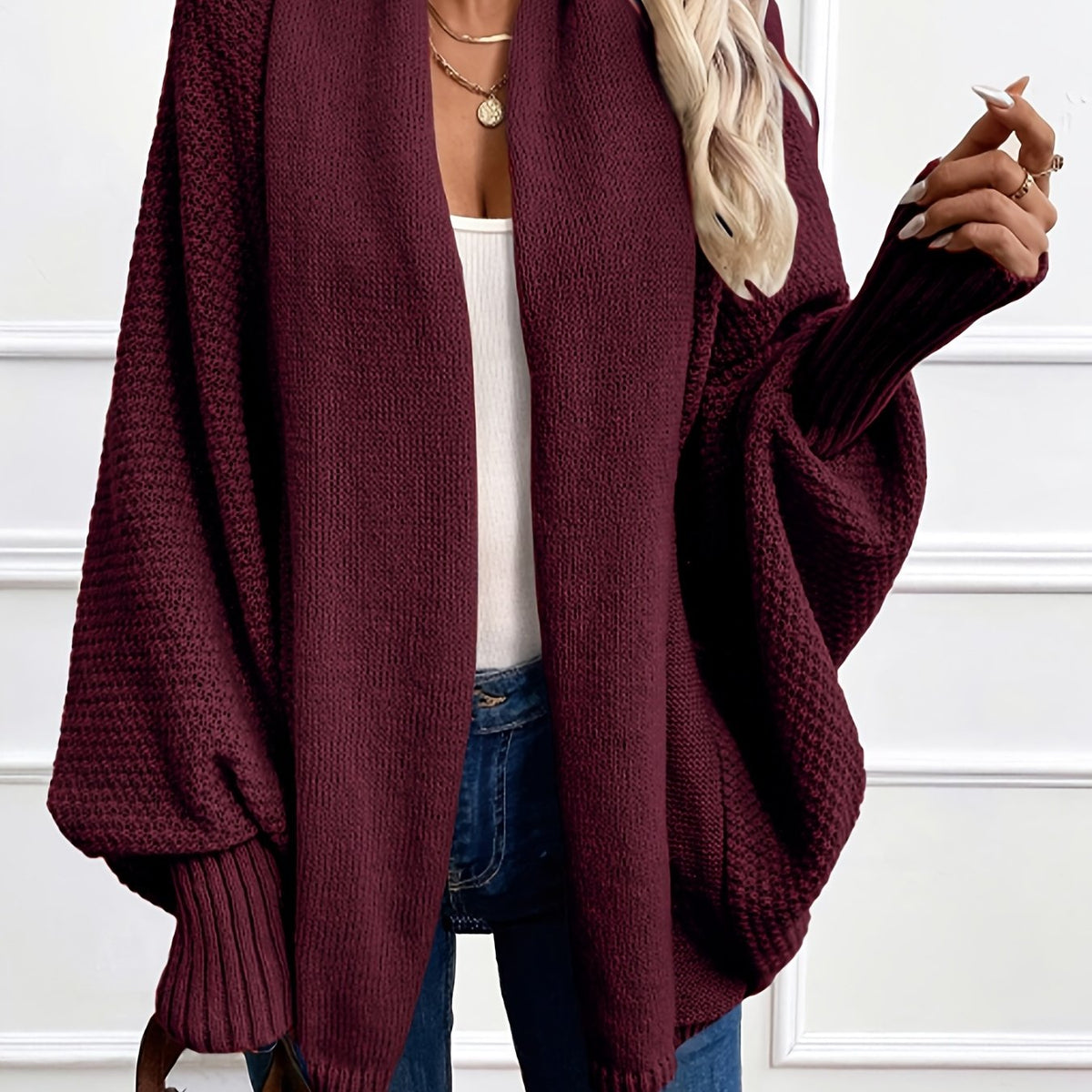 Damen Cardigan Relaxed Fit Freizeit mit elegantem Shawl-Kragen