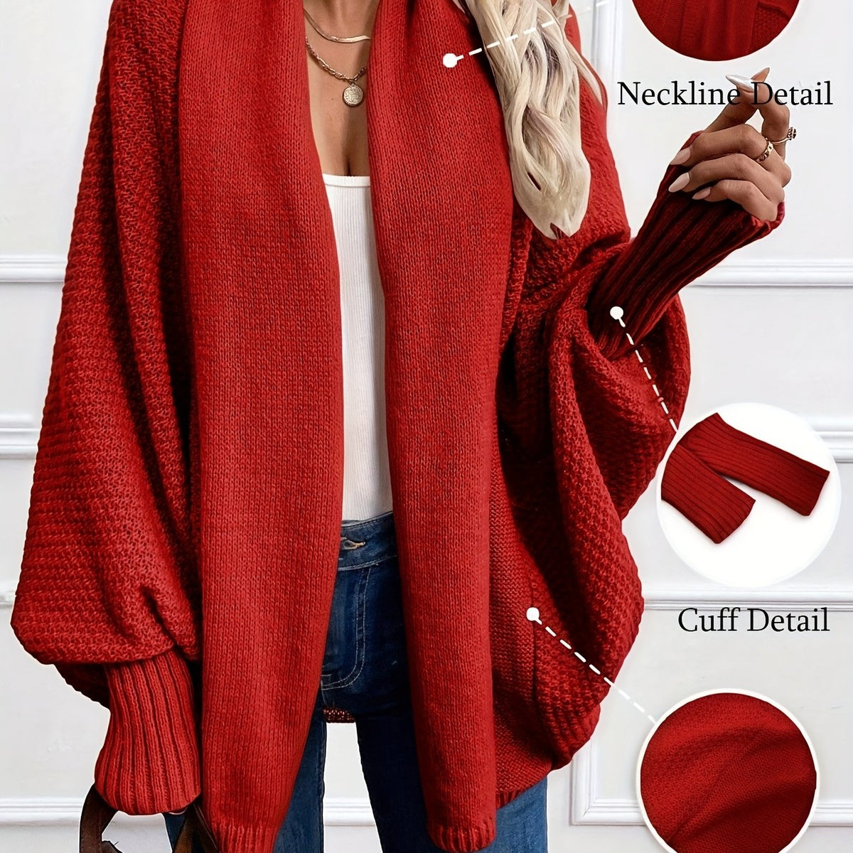 Damen Cardigan Relaxed Fit Freizeit mit elegantem Shawl-Kragen