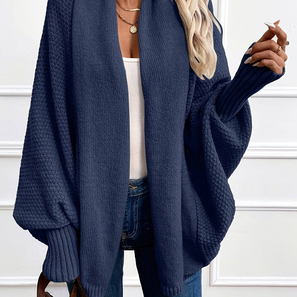 Damen Cardigan Relaxed Fit Freizeit mit elegantem Shawl-Kragen