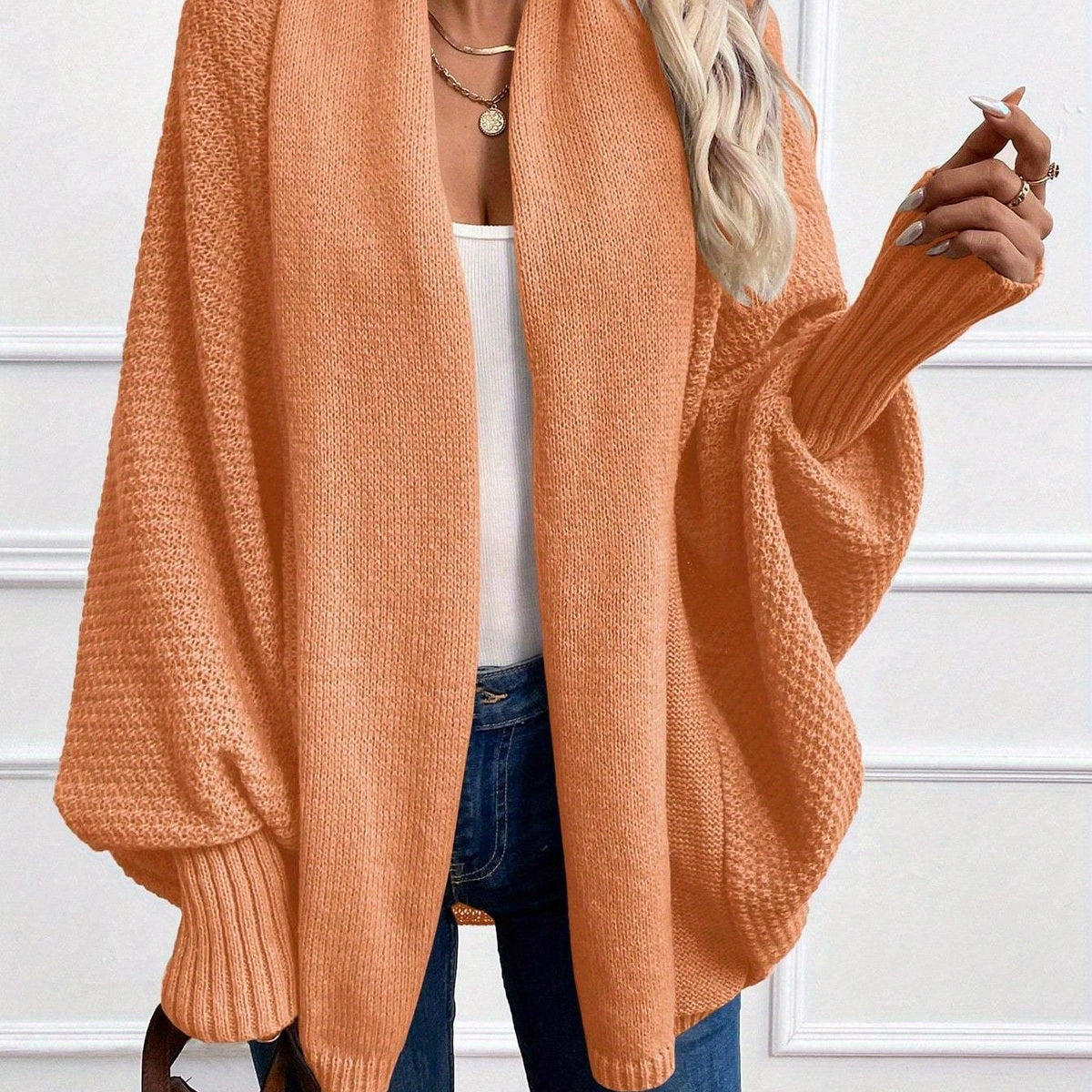 Damen Cardigan Relaxed Fit Freizeit mit elegantem Shawl-Kragen