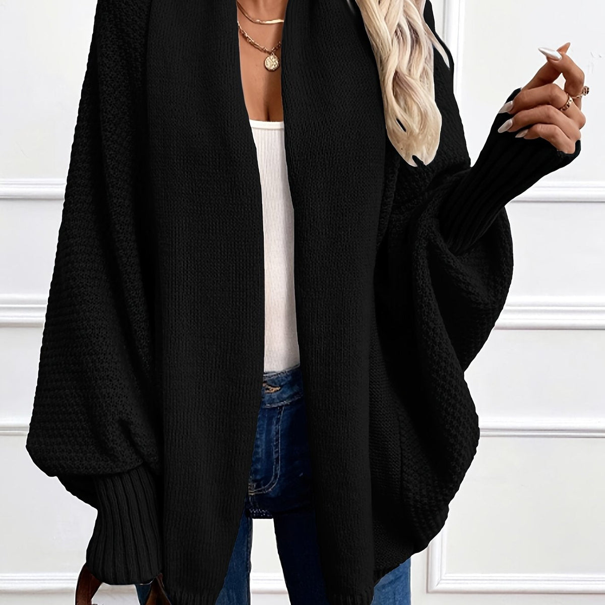 Damen Cardigan Relaxed Fit Freizeit mit elegantem Shawl-Kragen