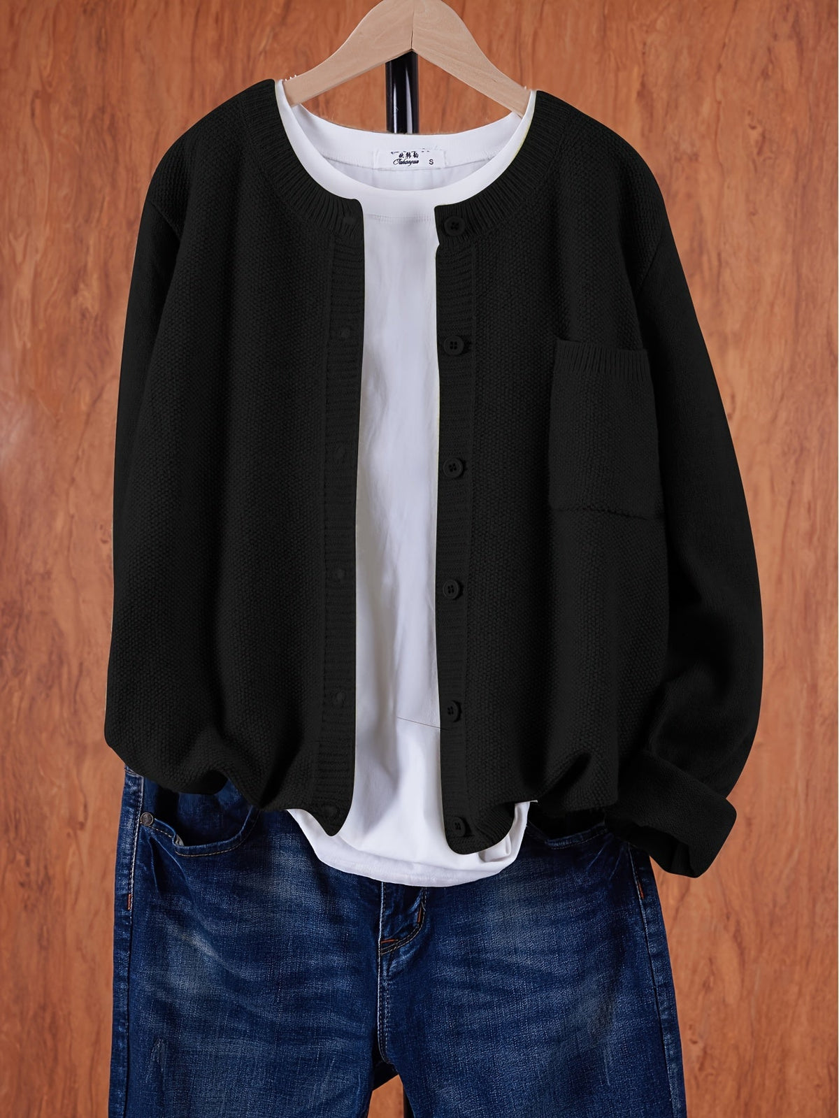 Damen Cardigan Slim Fit Elegant Freizeit Knopfleiste