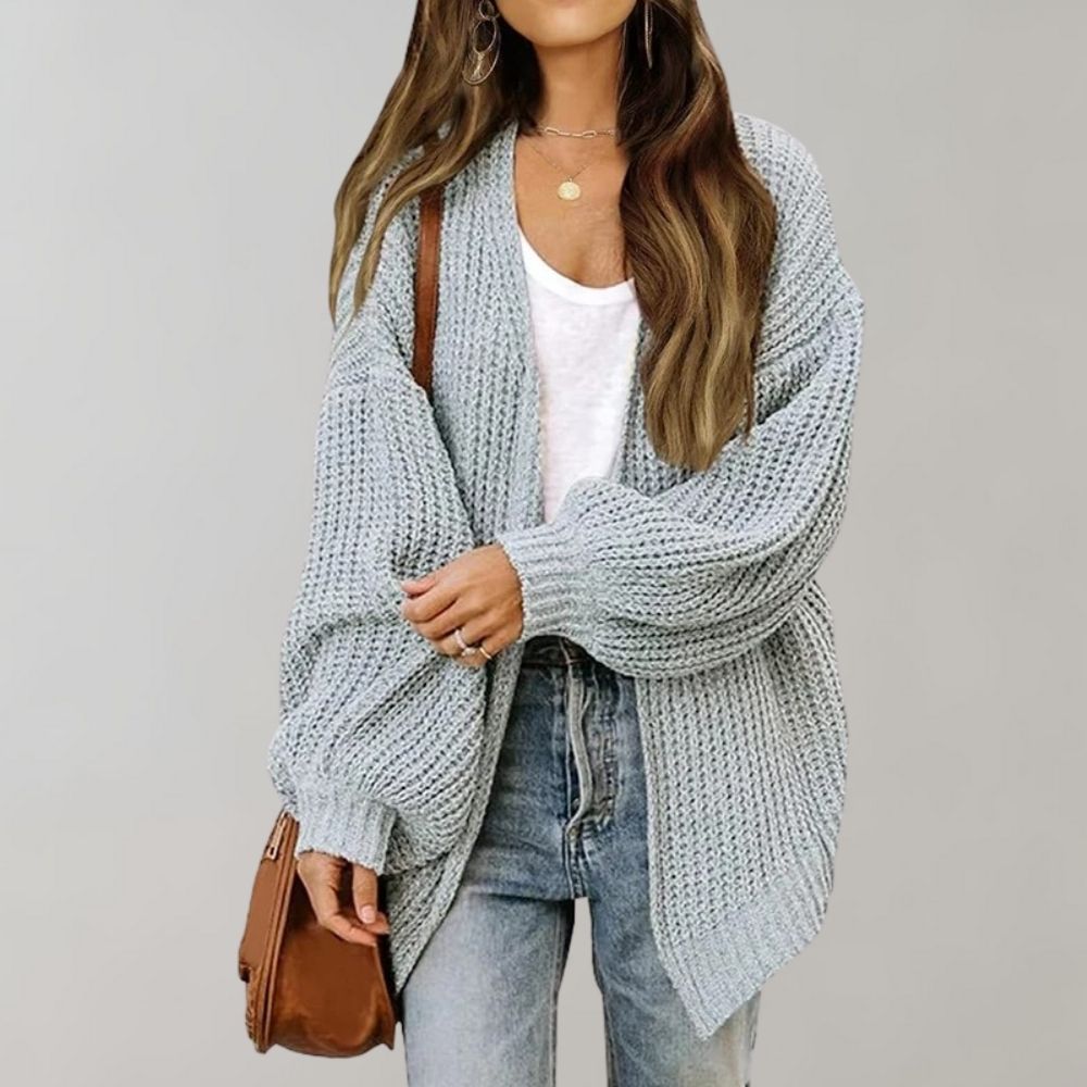 Damen Cardigan Relaxed Fit Casual mit offener Front