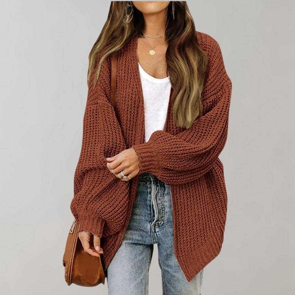 Damen Cardigan Relaxed Fit Casual mit offener Front