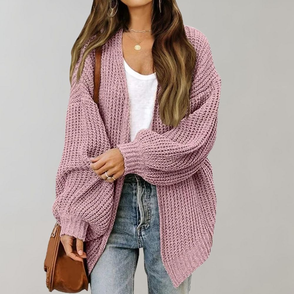 Damen Cardigan Relaxed Fit Casual mit offener Front
