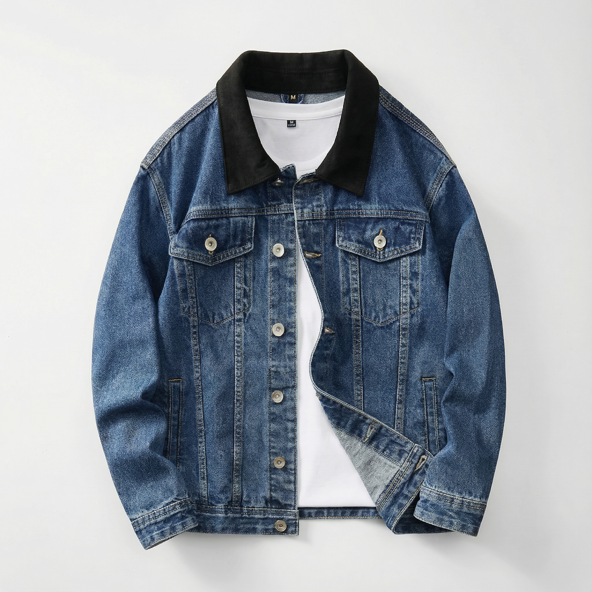 Herren Denimjacke Regular Fit Casual Vintage-Look