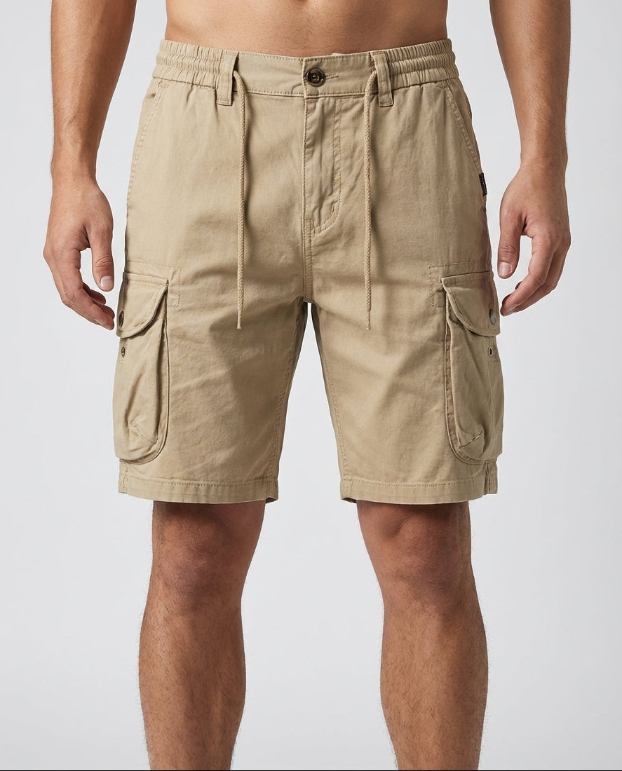 Cargoshorts Damen Relaxed Fit Freizeit elastischer Bund verstellbar