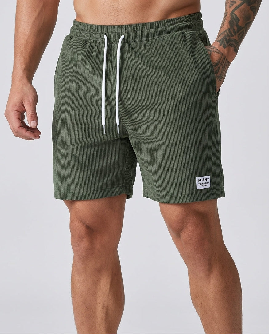 Cord Shorts Herren Relaxed Fit Freizeit Bequem Luftig