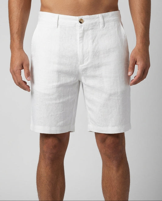 Herren Leinen Shorts Relaxed Fit Freizeit Sommer Kordelzug