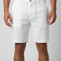 Herren Leinen Shorts Relaxed Fit Freizeit Sommer Kordelzug
